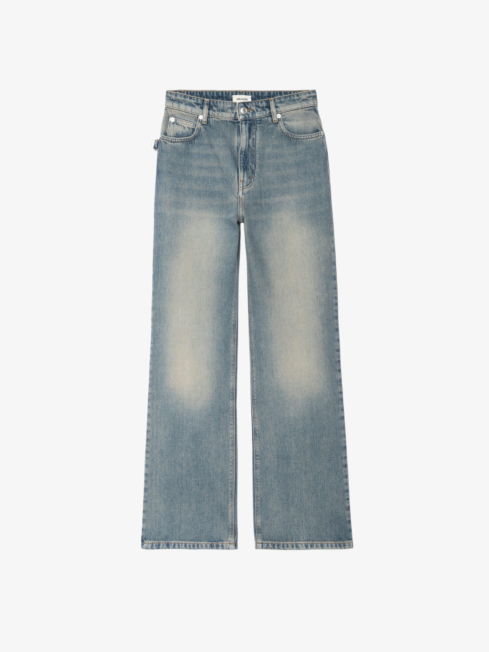 Evy Jeans - Wide-leg trousers with multiple pockets in denim.
